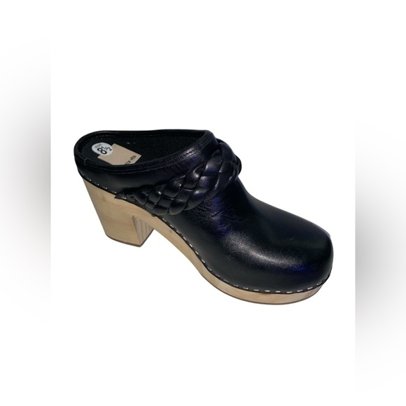 Dolce Vita Hila Leather Suede Block Mule Upper Braided Heel Clogs Women‎ 9M NWOB - Picture 1 of 8